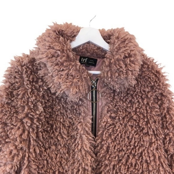 Zara Pink Teddy Coat - Picture 9 of 11